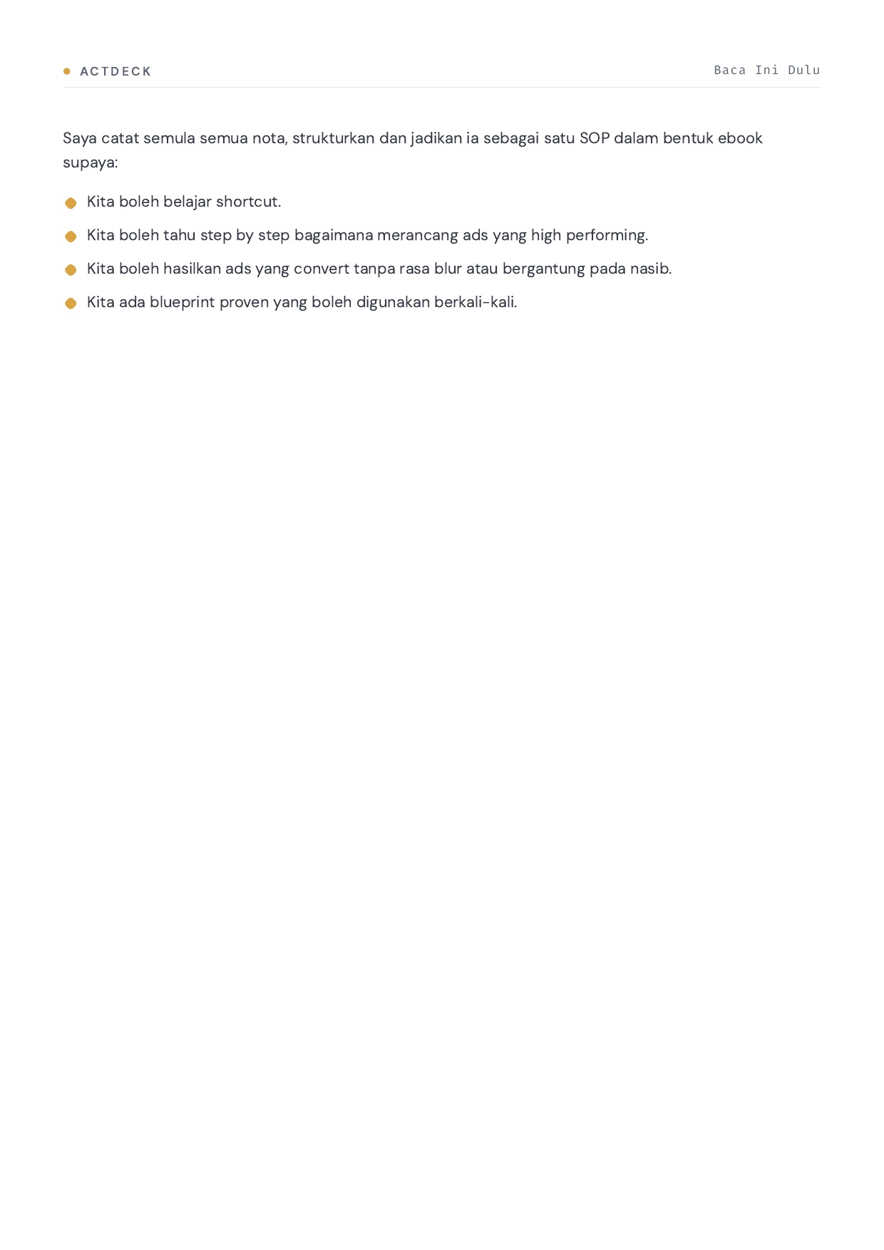 Struktur creative content planning